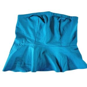 Lane‎ Bryant 18/20 Aqua Corset Style Top Blouse w/Detachable Strap NWT RV $50